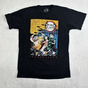 Demon Slayer Anime Black Graphic Short‎ Sleeve Shirt Men's Medium